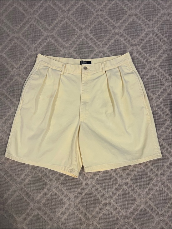 Polo Ralph Lauren Other - Vintage Polo by Ralph Lauren Yellow pleat “Tyler” Men’s Shorts Sz 34 made in US